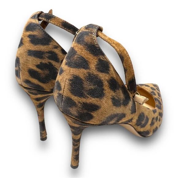 MARION PARKE TOSCANA Leopard ankle strap heels NWT SZ 7.5 - Picture 14 of 15